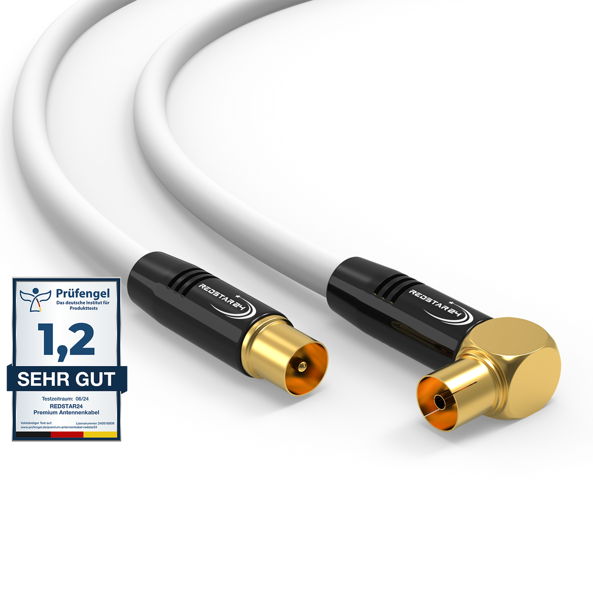 RedStar24 TV Antennenkabel Koaxial 135dB – HDTV, DVB-T2, Radio, DAB, 4K UHD