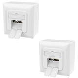 RedStar24 Cat6A network socket – 2x RJ45 ports, shielded – set of 1 / 2 / 4 – LAN socket for surface and flush mounting, 10 Gbit/s, PoE-capable