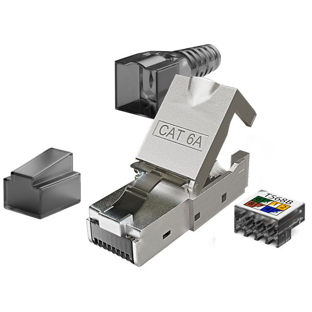 RedStar24 CAT6a RJ45 Stecker werkzeuglos – Einzelstück