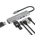 RedStar24 USB C Hub 7-in-1 Adapter – HDMI 4K &amp; USB 3.0 in Space Grau