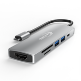 USB C Hub für MacBook, Laptop &amp; Samsung – RedStar24 6-in-1 Adapter