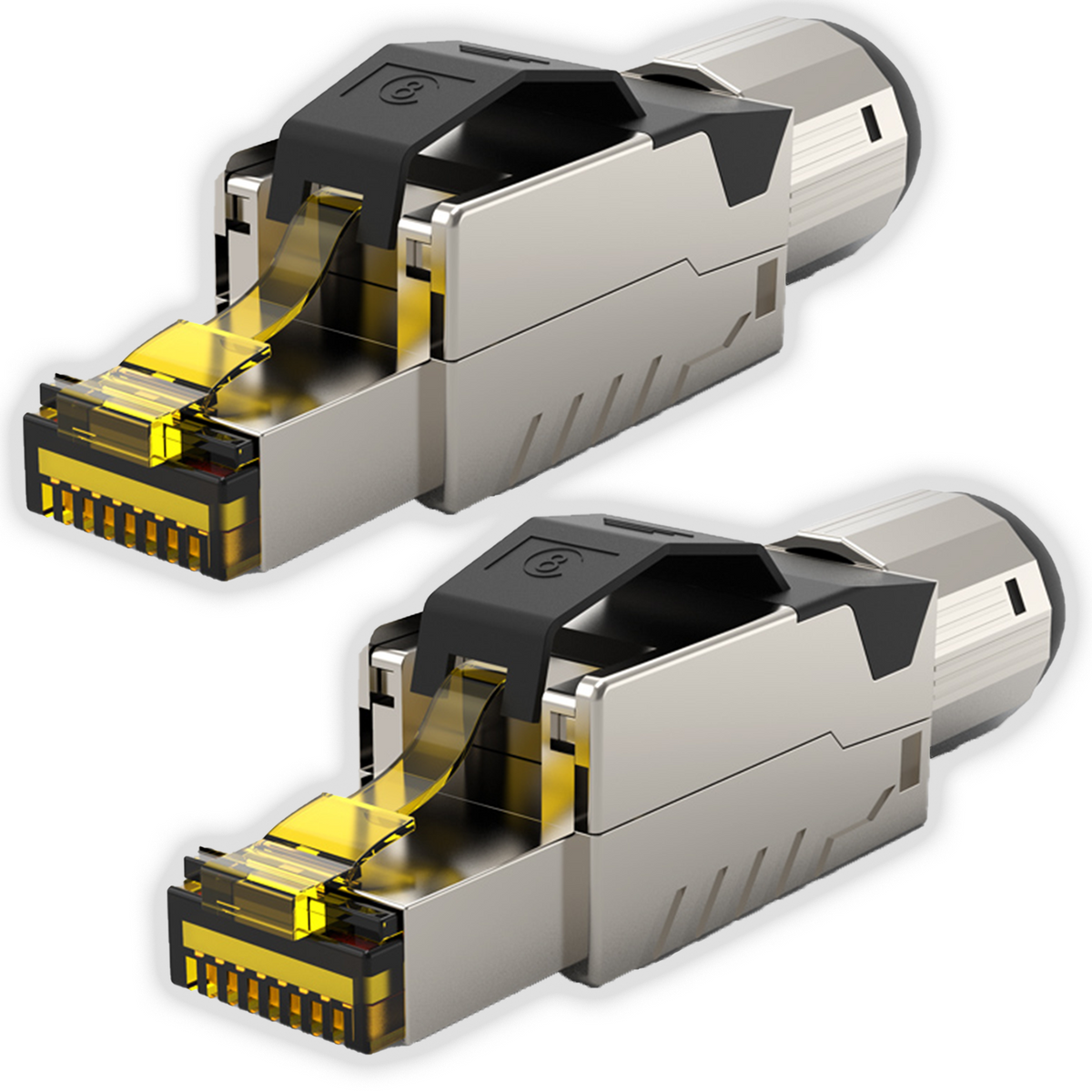 RedStar24 RJ45 Stecker werkzeuglos Cat.8 – Einzelstecker &amp; Sets