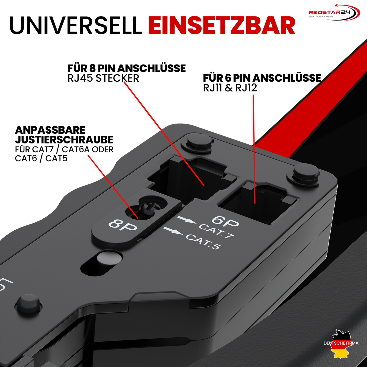 RJ45 Netzwerktester mit LED-Anzeige – RedStar24