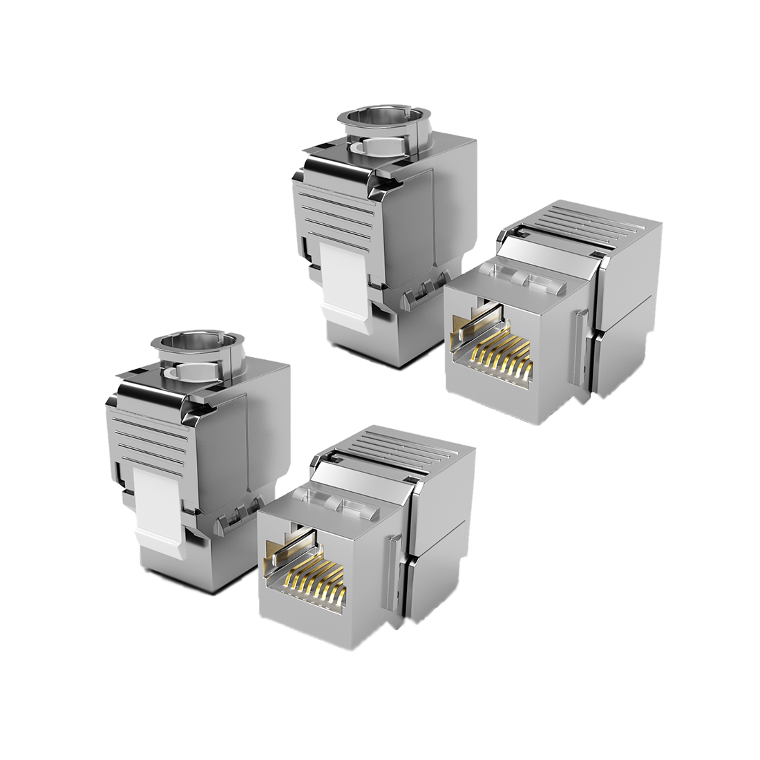 Module Keystone RJ45 Cat.6A blindé – sans outil – lot de 1 à 48 pièces – Module LAN 10 Gbit/s | RedStar24
