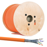 Cat7 installation cable S/FTP 1000 MHz - Orange, LSZH (Eca), 23 AWG, PiMF