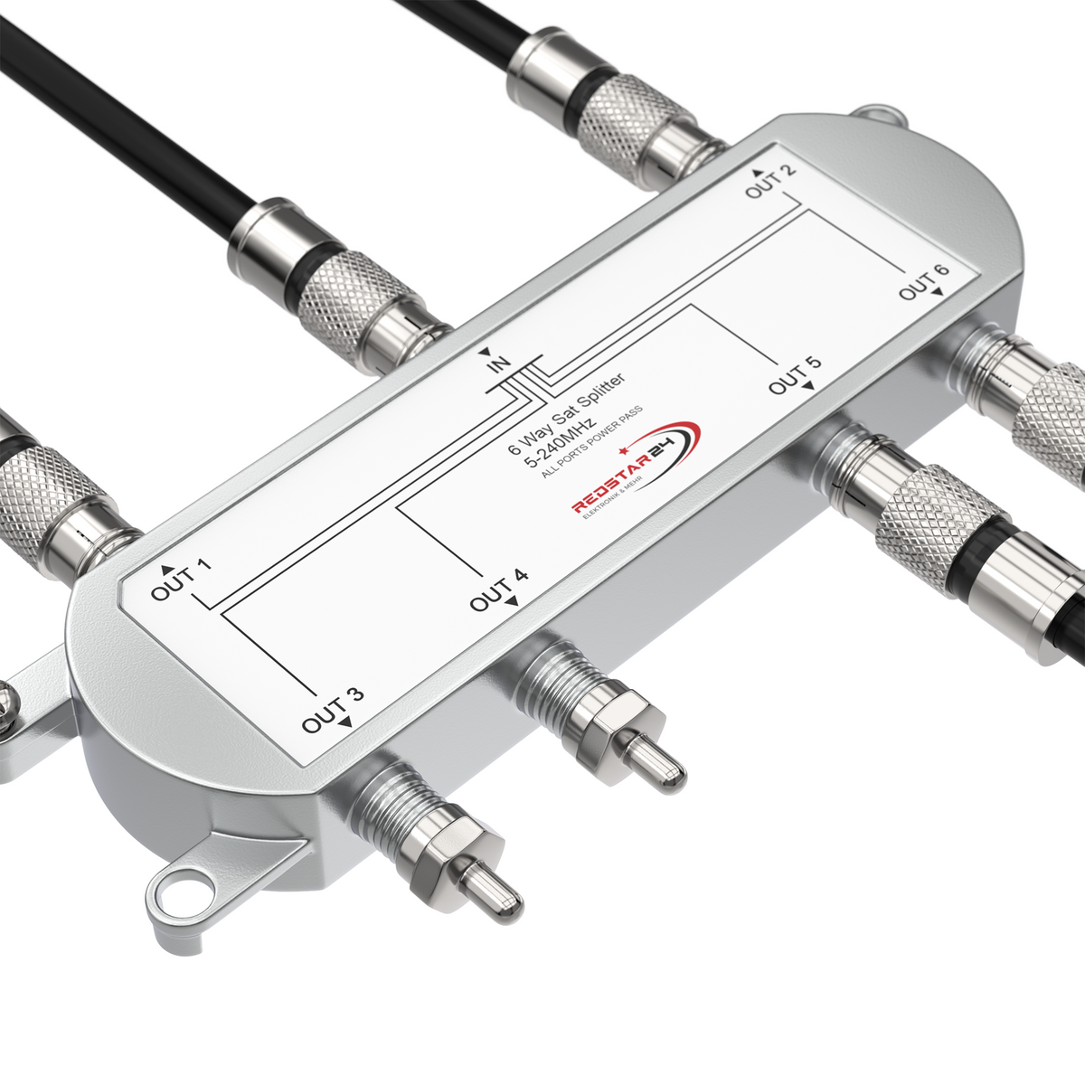 RedStar24 F-Abschlusswiderstand 75 Ohm – 10 Stück Set – Sat Koaxial Kabel Abschluss – Vollmetall, korrosionsgeschützt