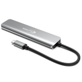 RedStar24 USB C Hub 7-in-1 Adapter – HDMI 4K, USB 3.0, MicroSD/SD, USB-C & PD 100W – Space Grau für MacBook, Laptop, Samsung, TV