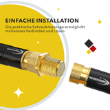 RedStar24 Connecteur F plaqué or – Coupleur F pour câble satellite et câble coaxial – Entièrement blindé – Lot de 2, 10 ou 100