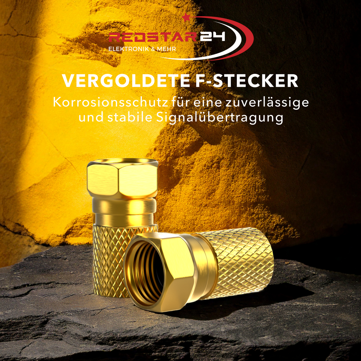RedStar24 F-Stecker Set 10er Pack für SAT &amp; TV Anlagen