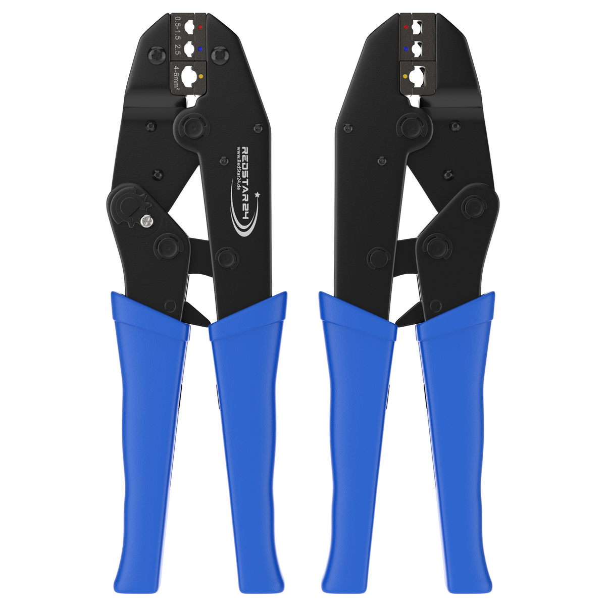 RedStar24 Crimpzange Set mit 700 Kabelschuhen – Flachstecker & Quetschverbinder in 27 Typen (0,5–6 mm²)