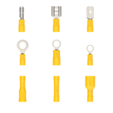RedStar24 Kit de cosses 700 pièces – 27 types de cosses isolées rouges, bleues et jaunes pour 0,5–6 mm²