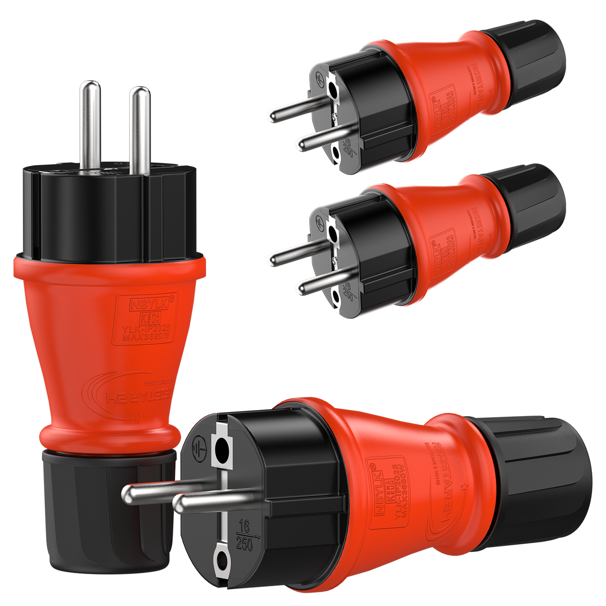 Baustellen Schutzkontaktstecker RedStar24 IP54 wetterfest