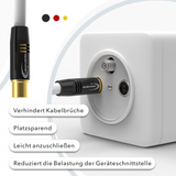 Câble d'Antenne TV Numérique 135 dB Câble Coaxial Mâle-Mâle PLAQUÉ OR HD 4K UHD 3D – Noir/Blanc – 1m à 30m