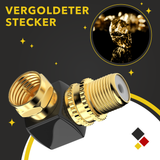 RedStar24 SAT angle adapter 90° – F-plug to F-socket – gold-plated – set of 2/4/10