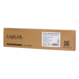 LogiLink patch panel Cat.6A - 24-port RJ45, shielded, 19 inch, PoE/PoE+/PoE++, light gray (RAL 7035)