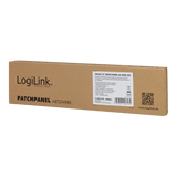 LogiLink patch panel Cat.6A - 24-port RJ45, shielded, 19 inch, PoE/PoE+/PoE++, black (RAL 9005)