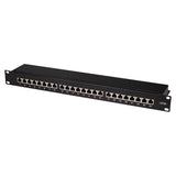 LogiLink patch panel Cat.6A - 24-port RJ45, shielded, 19 inch, PoE/PoE+/PoE++, black (RAL 9005)