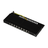 Kompaktes 8-Port Patchpanel für Desktop &amp; Wand – Cat.6A, PoE++