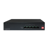 Kompakter 5-Port PoE Switch für IP-Kameras &amp; Access Points – LogiLink