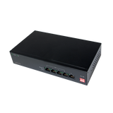 LogiLink 5-Port PoE Switch NS0098 - Fast Ethernet Switch with PoE+, 30 W per port, IEEE 802.3at/af, Plug &amp; Play