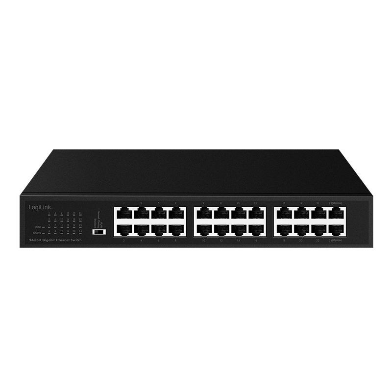 24-Port Desktop &amp; Rack Switch von LogiLink – Gigabit Netzwerk