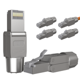 RedStar24 RJ45 Stecker werkzeuglos CAT 7 / CAT 6a – 10 Gbit/s, geschirmt, AWG 22–24