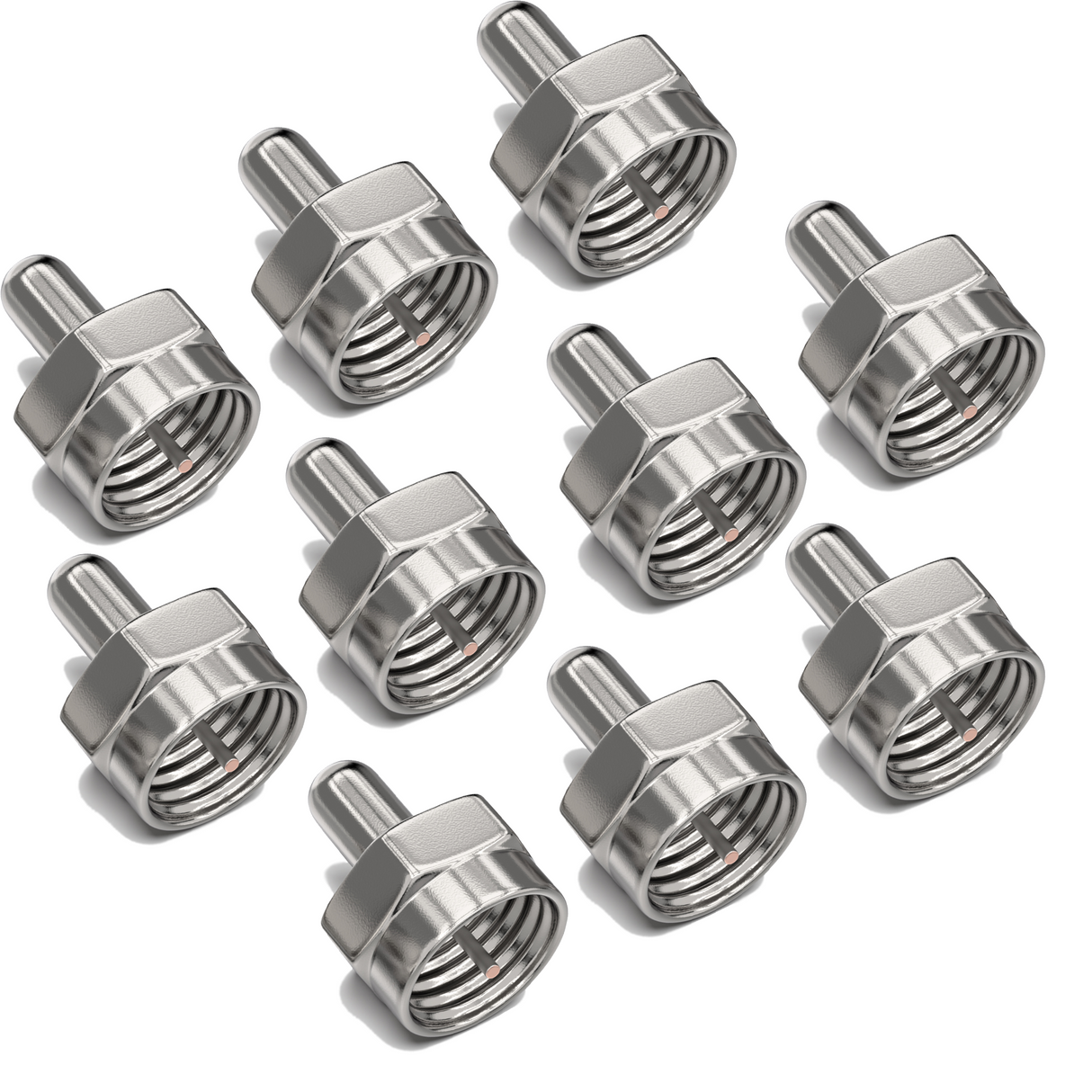 RedStar24 F-termination resistor 75 Ohm – 10 piece set – Sat coaxial cable termination – solid metal, corrosion-protected