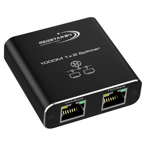RedStar24 LAN Splitter 1 auf 2 – Gigabit Ethernet Verteiler