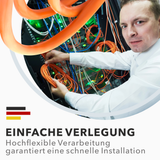 Cat7 installation cable S/FTP 1000 MHz - Orange, LSZH (Eca), 23 AWG, PiMF
