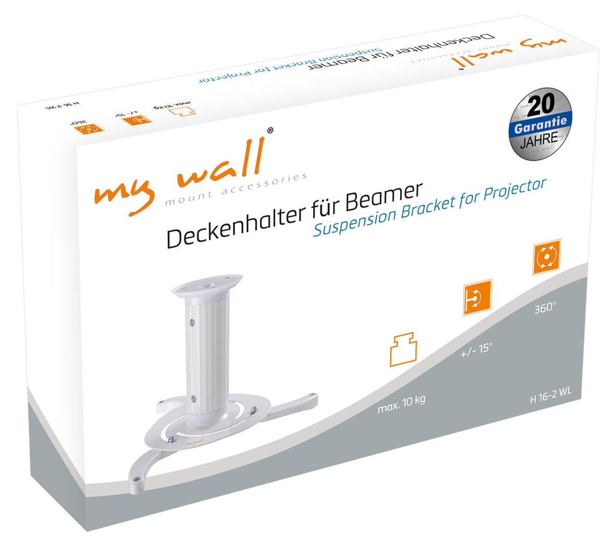 my wall Deckenhalter für Beamer (H 16-2 WL)
