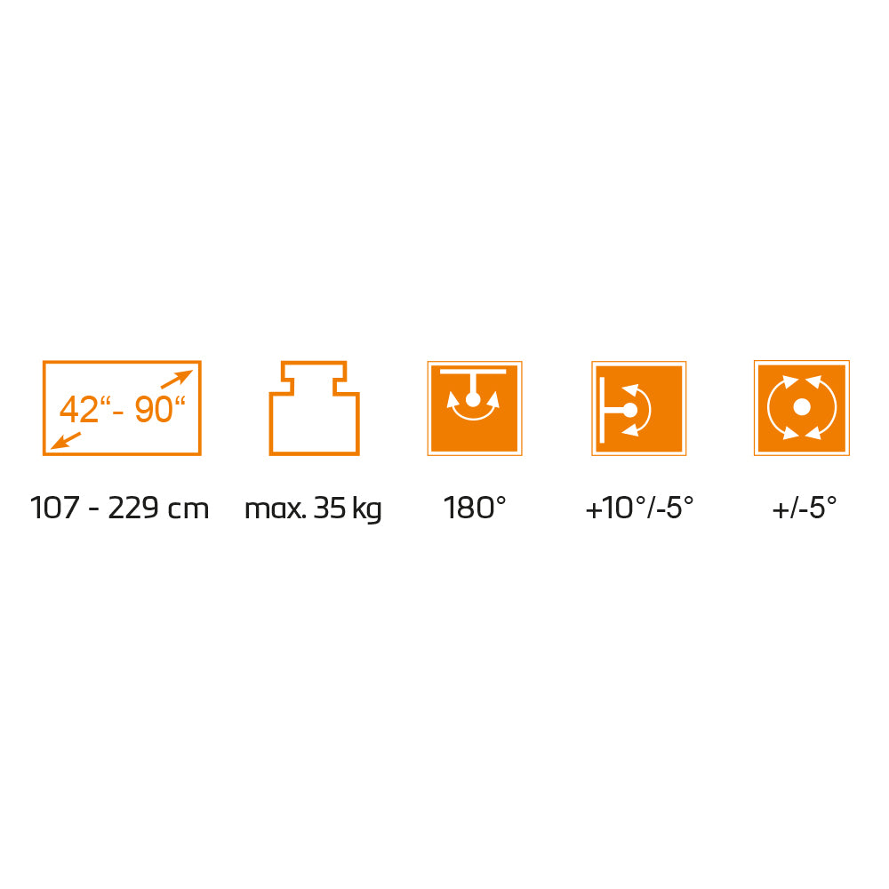 my wall Vollbewegliche XL Wandhalter für LCD TV (H 27-1 XL)