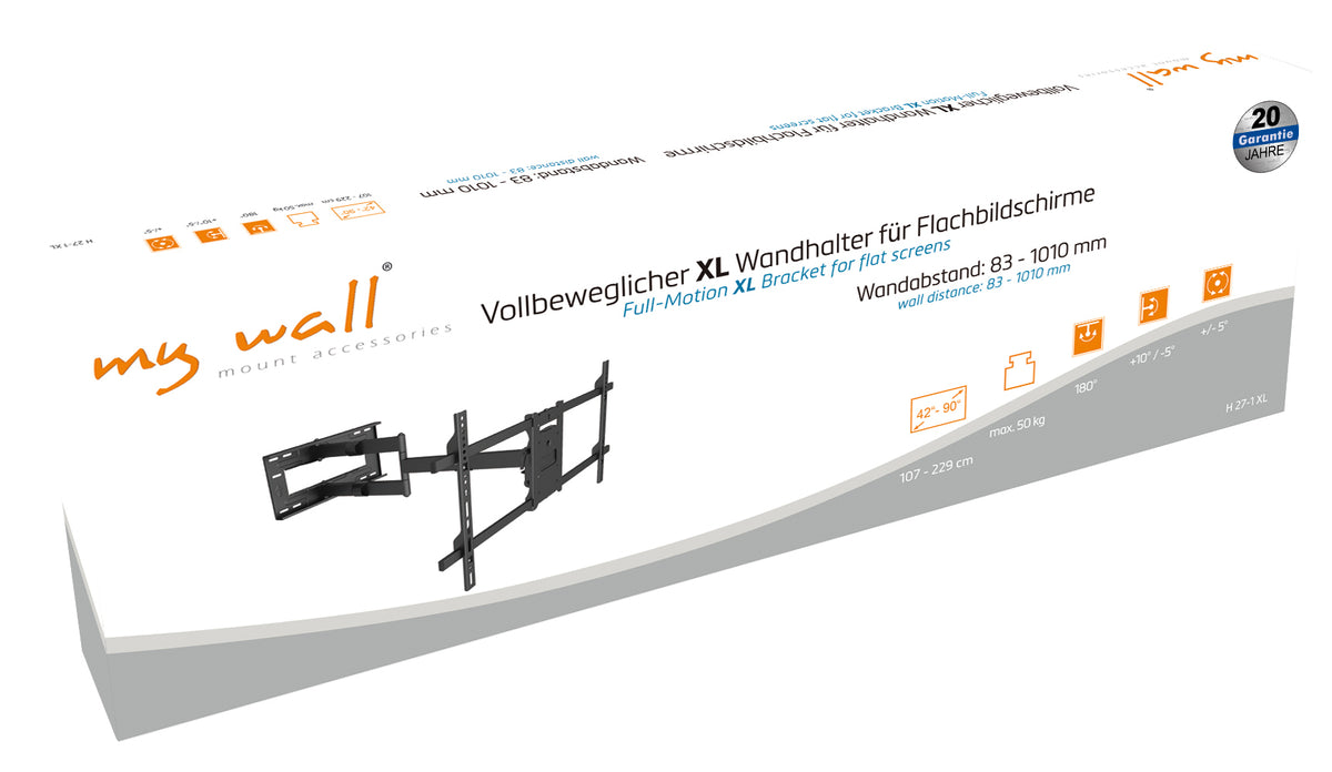 my wall Vollbewegliche XL Wandhalter für LCD TV (H 27-1 XL)