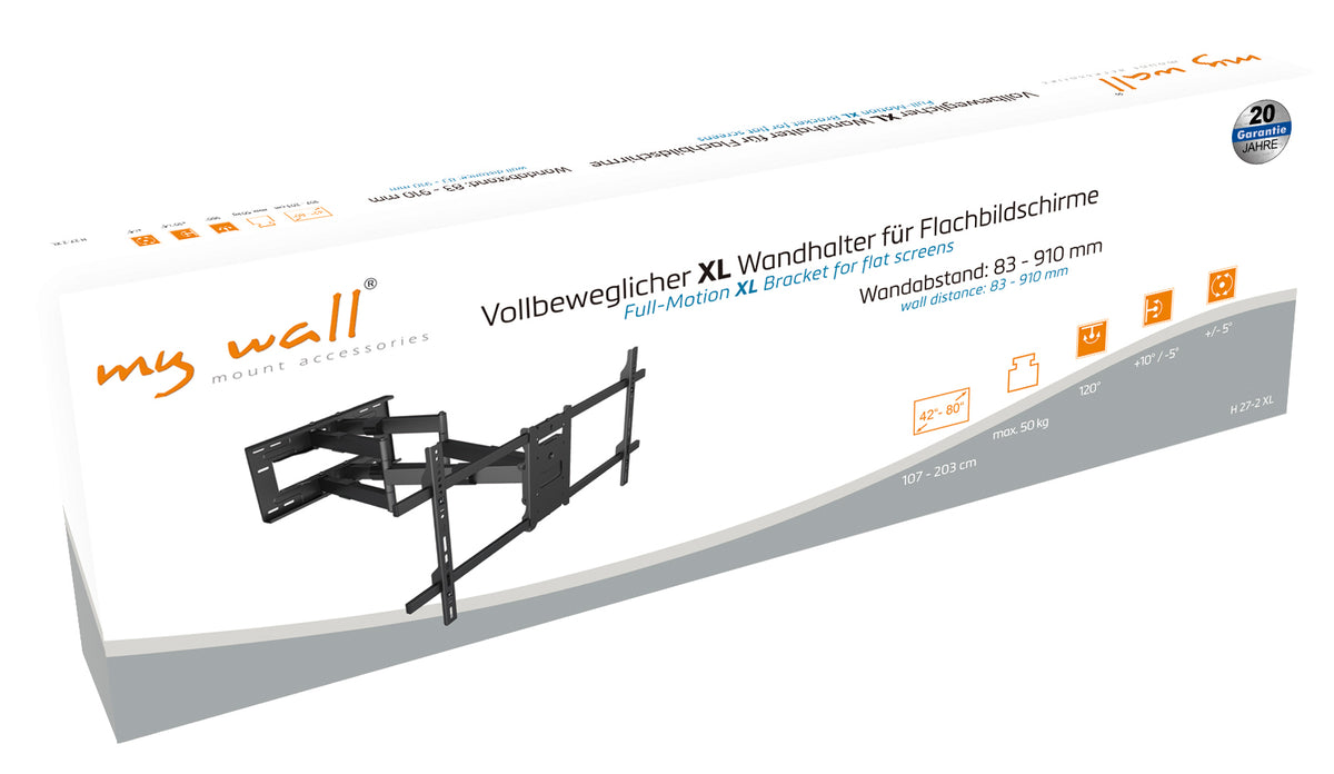 my wall Vollbewegliche XL Wandhalter für LCD TV (H 27-2 XL)
