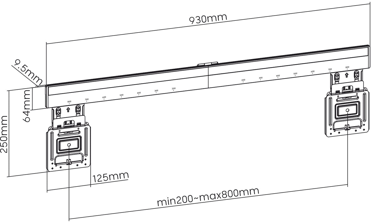 my wall Wandhalter für Flachbildschirme (HE 7-2 L)