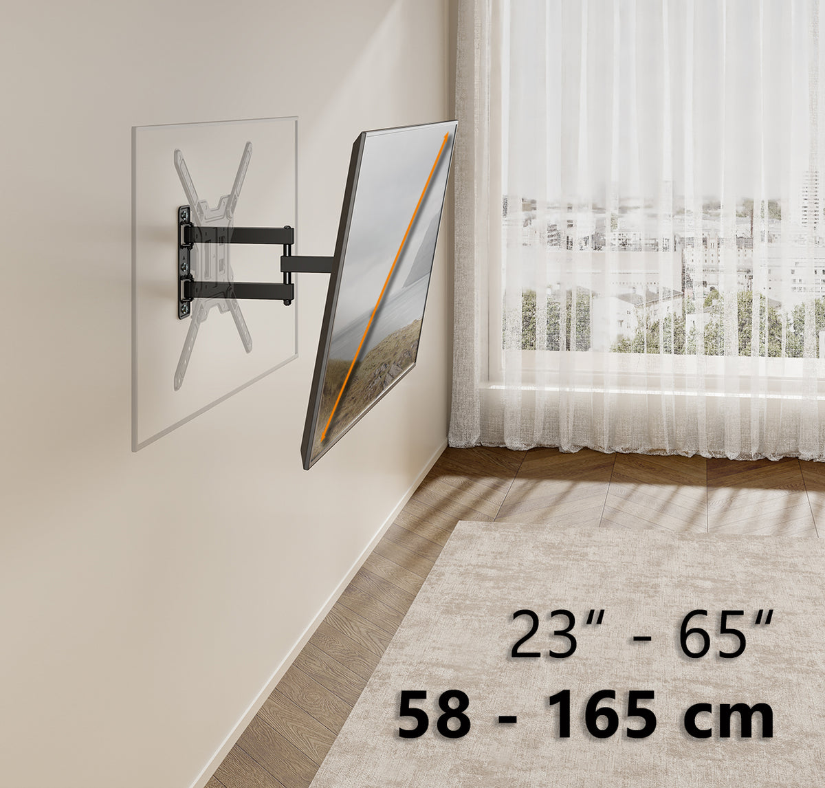 my wall Schwenkbare TV Wandhalterung (HEG 6 L)