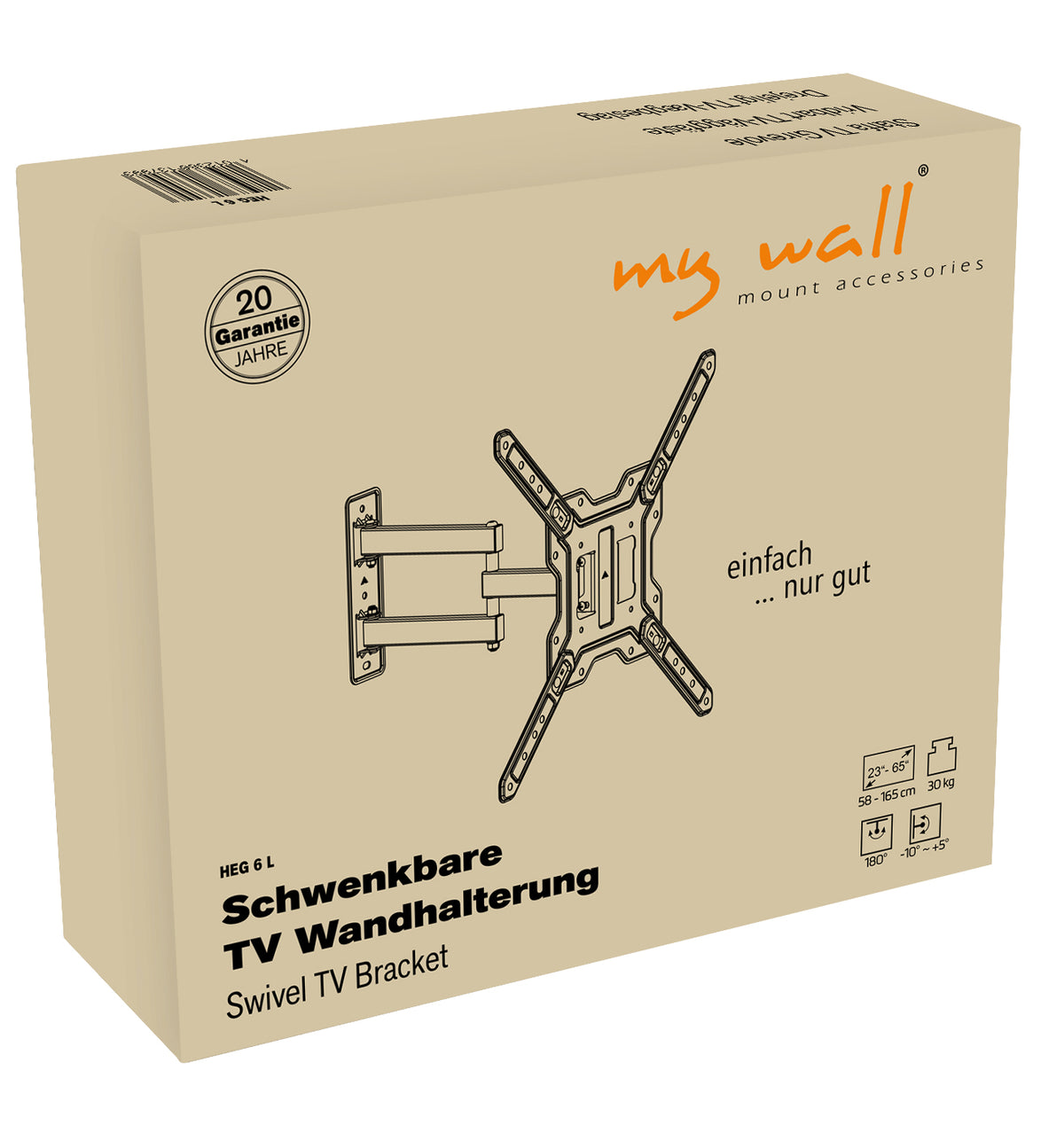 my wall Schwenkbare TV Wandhalterung (HEG 6 L)