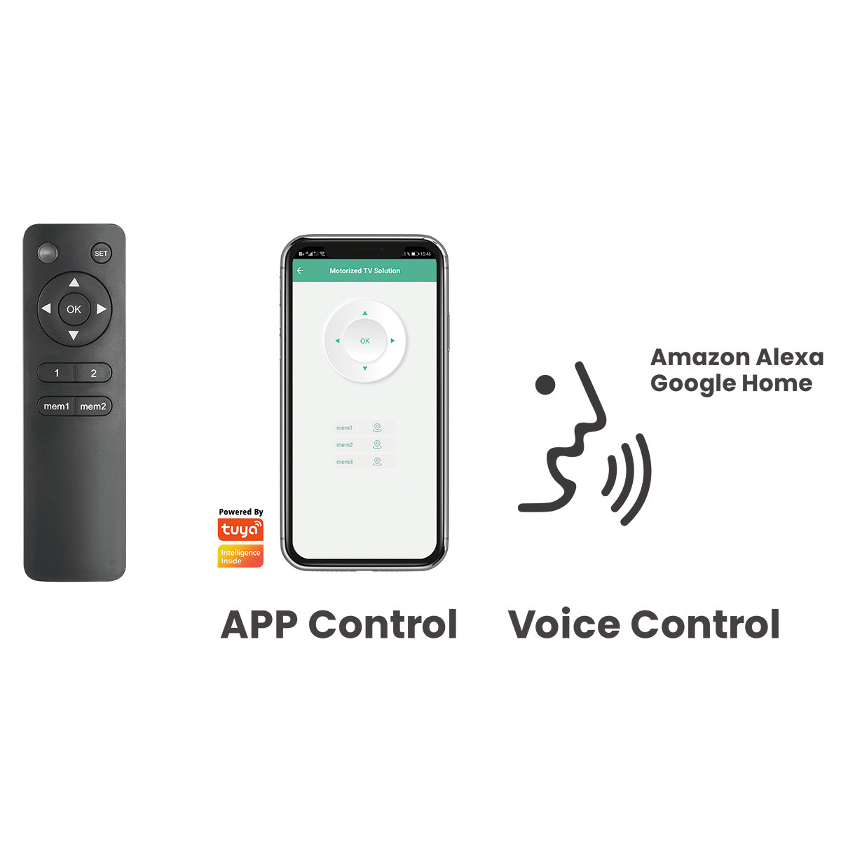 my wall Motorisierter & klappbarer TV Deckenhalter (HL 48 MWL)