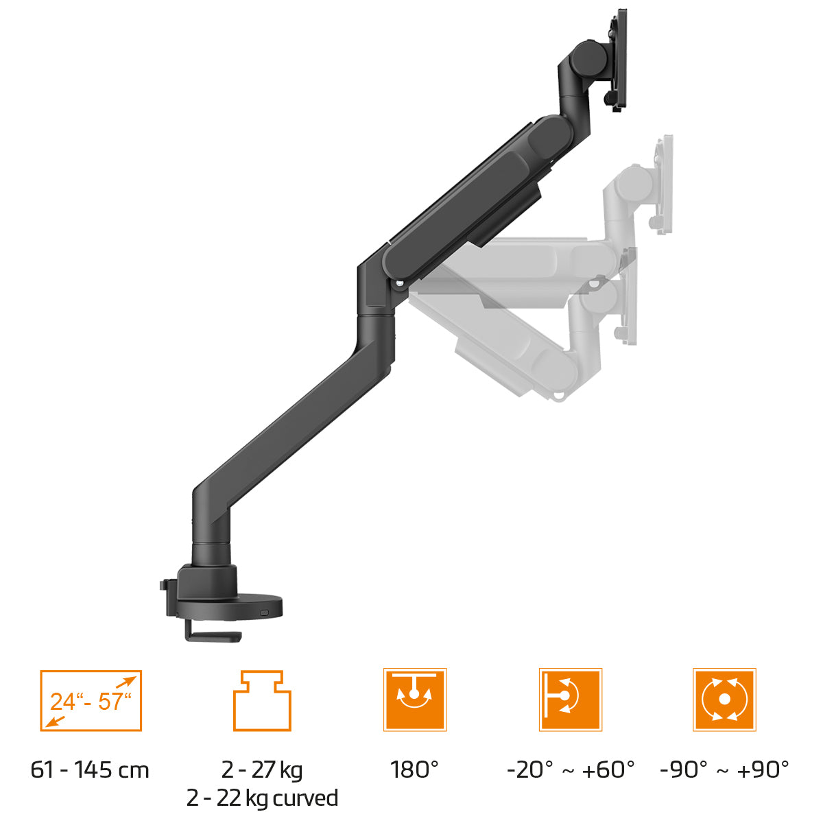 my wall Bewegliche Halterung für große Monitore (HL 65 L)