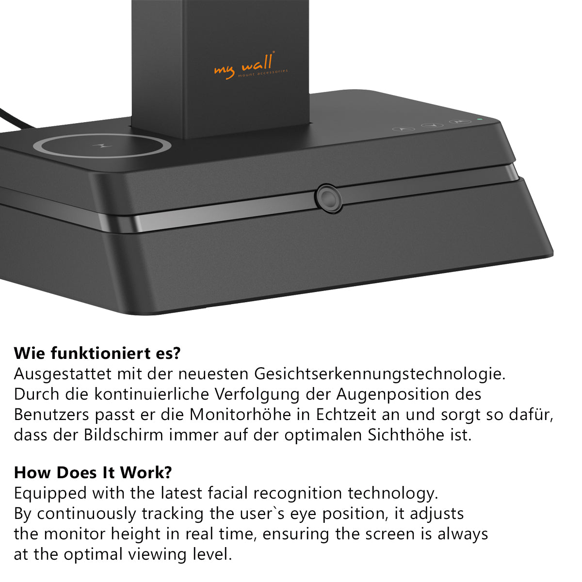 my wall Monitor Halterung für 2 Monitore mit Eye Level Höhenverstellung (HL 66-2 L)