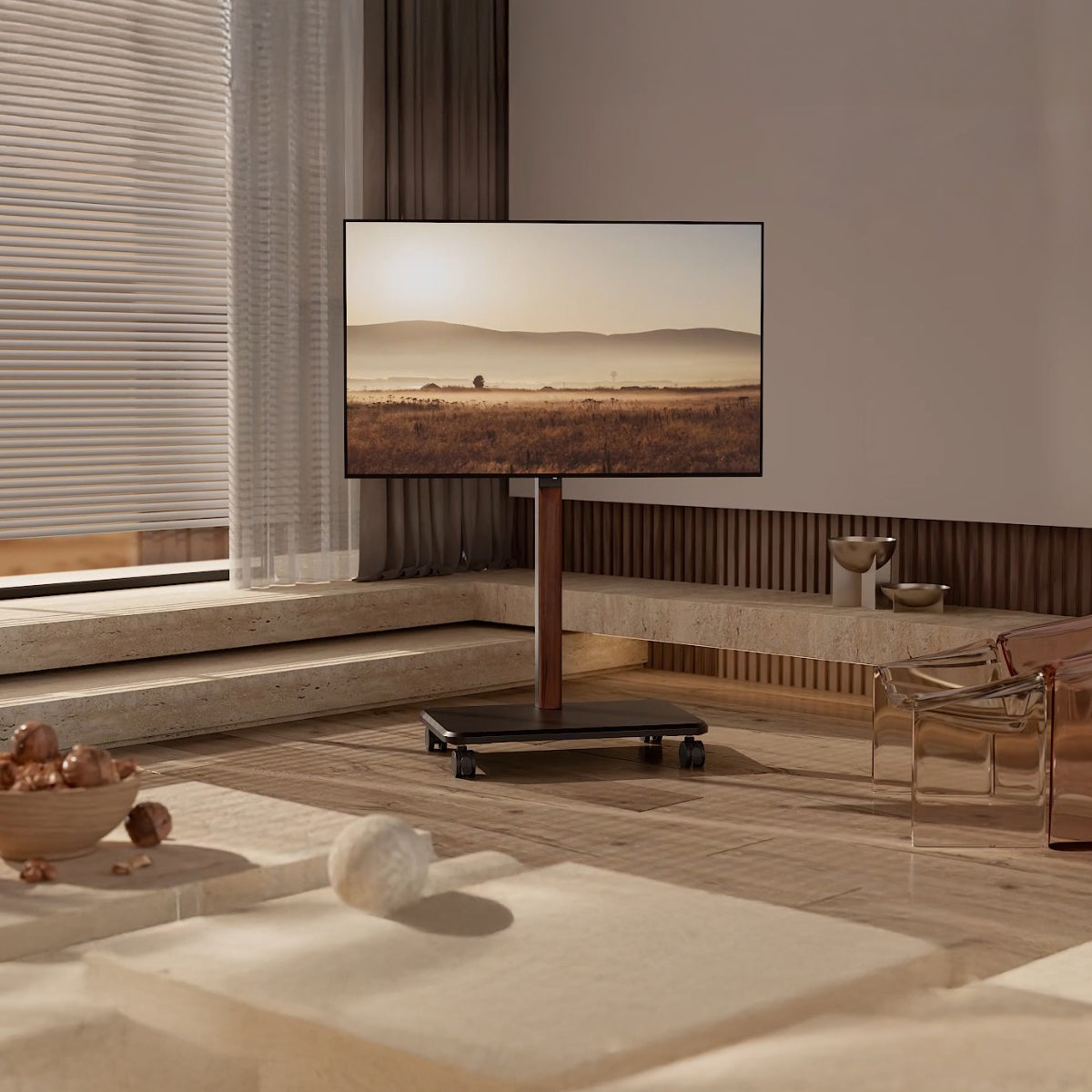 my wall TV Ständer mit Rollen höhenverstellbar (HP 126 L)