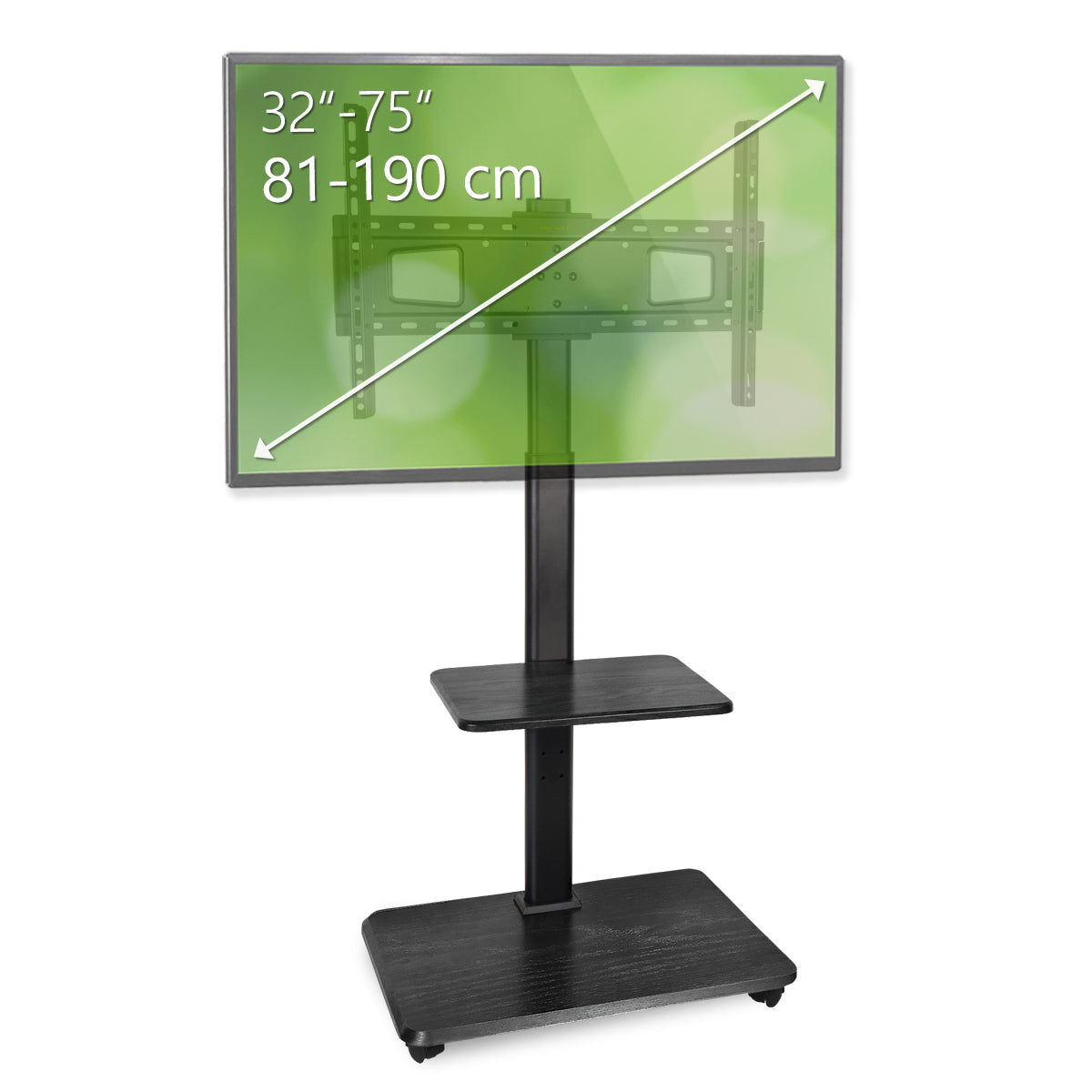 my wall TV Ständer mit Rollen höhenverstellbar (HP 129 L)