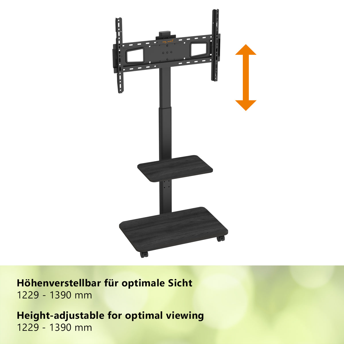 my wall TV Ständer mit Rollen höhenverstellbar (HP 129 L)