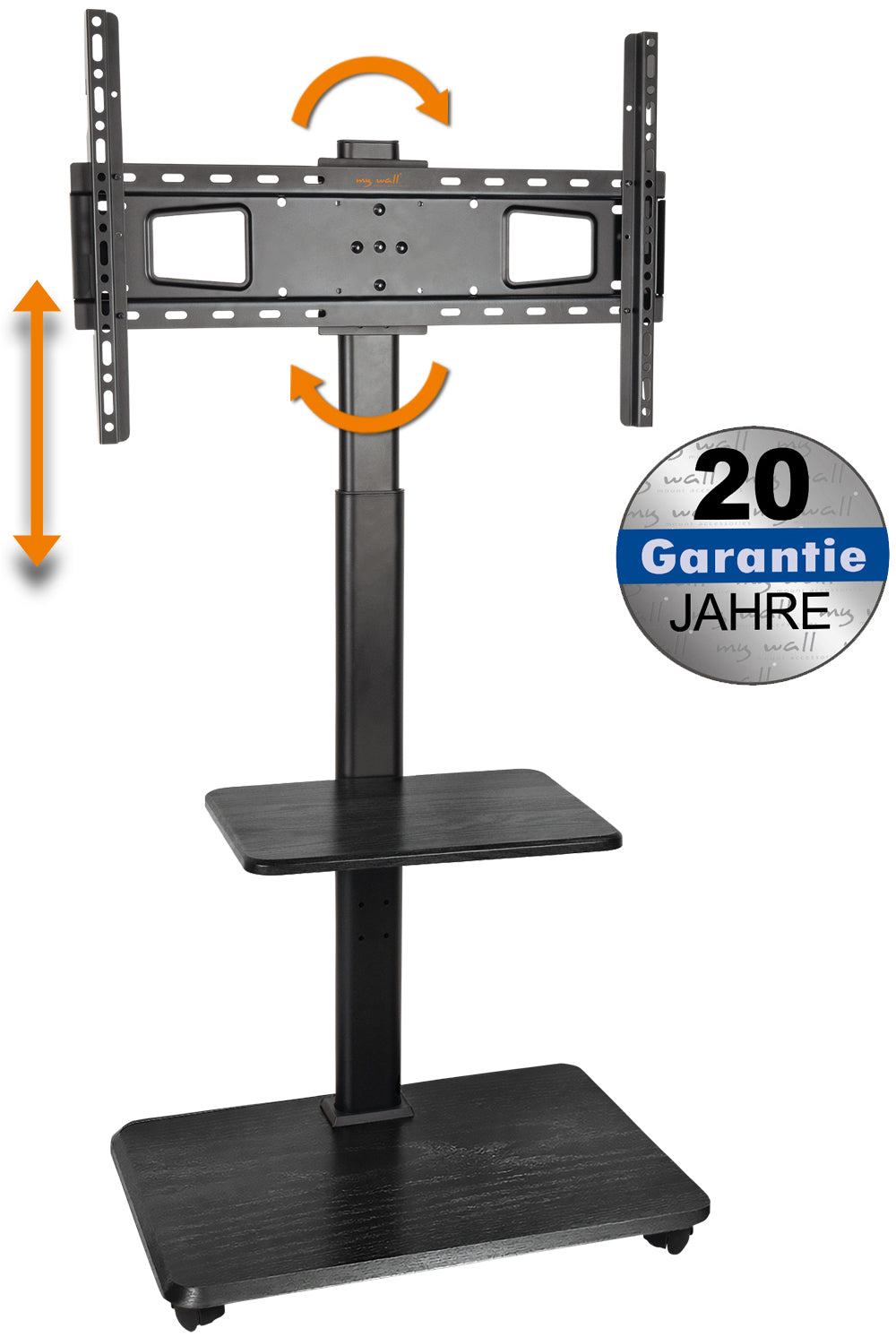 my wall TV Ständer mit Rollen höhenverstellbar (HP 129 L)