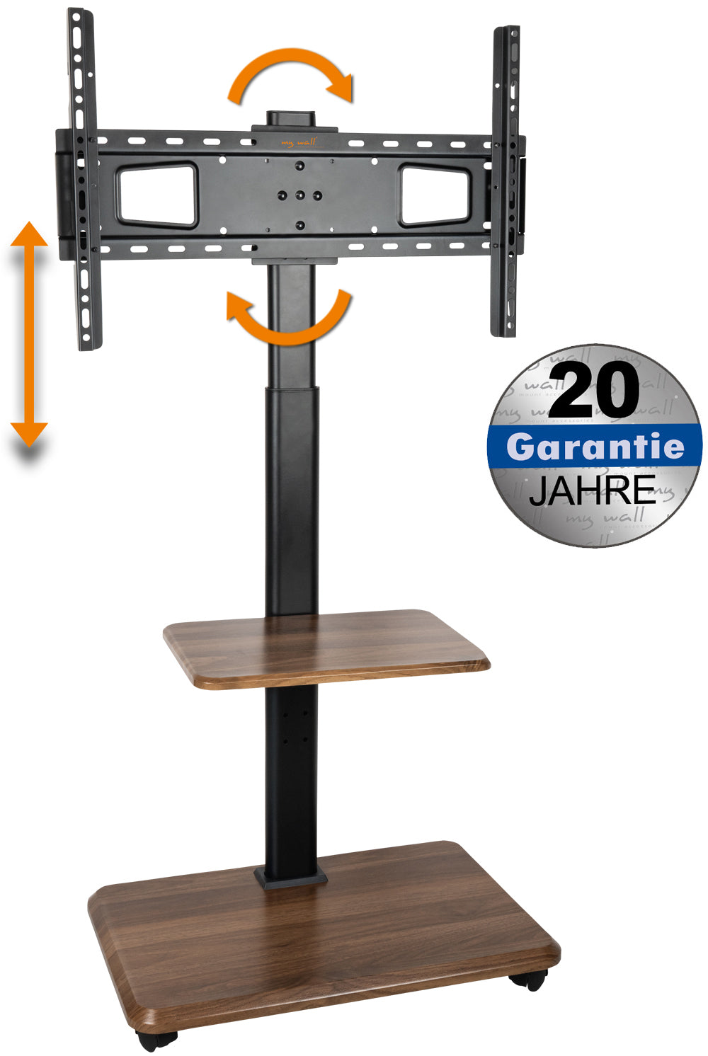 my wall TV Ständer mit Rollen höhenverstellbar (HP 130 L)