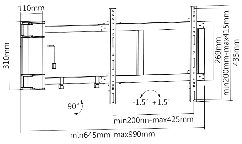 my wall Motorisierter Wandhalter für LCD TV (HP 29 L)