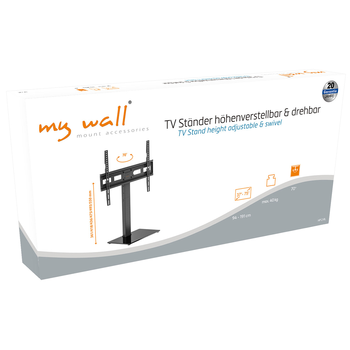my wall TV Ständer höhenverstellbar und drehbar (HP 2 RL)