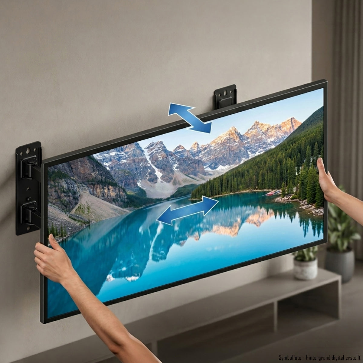 my wall Bewegliche TV Wandhalterung mit geteilter Wandplatte (HP 57 L)