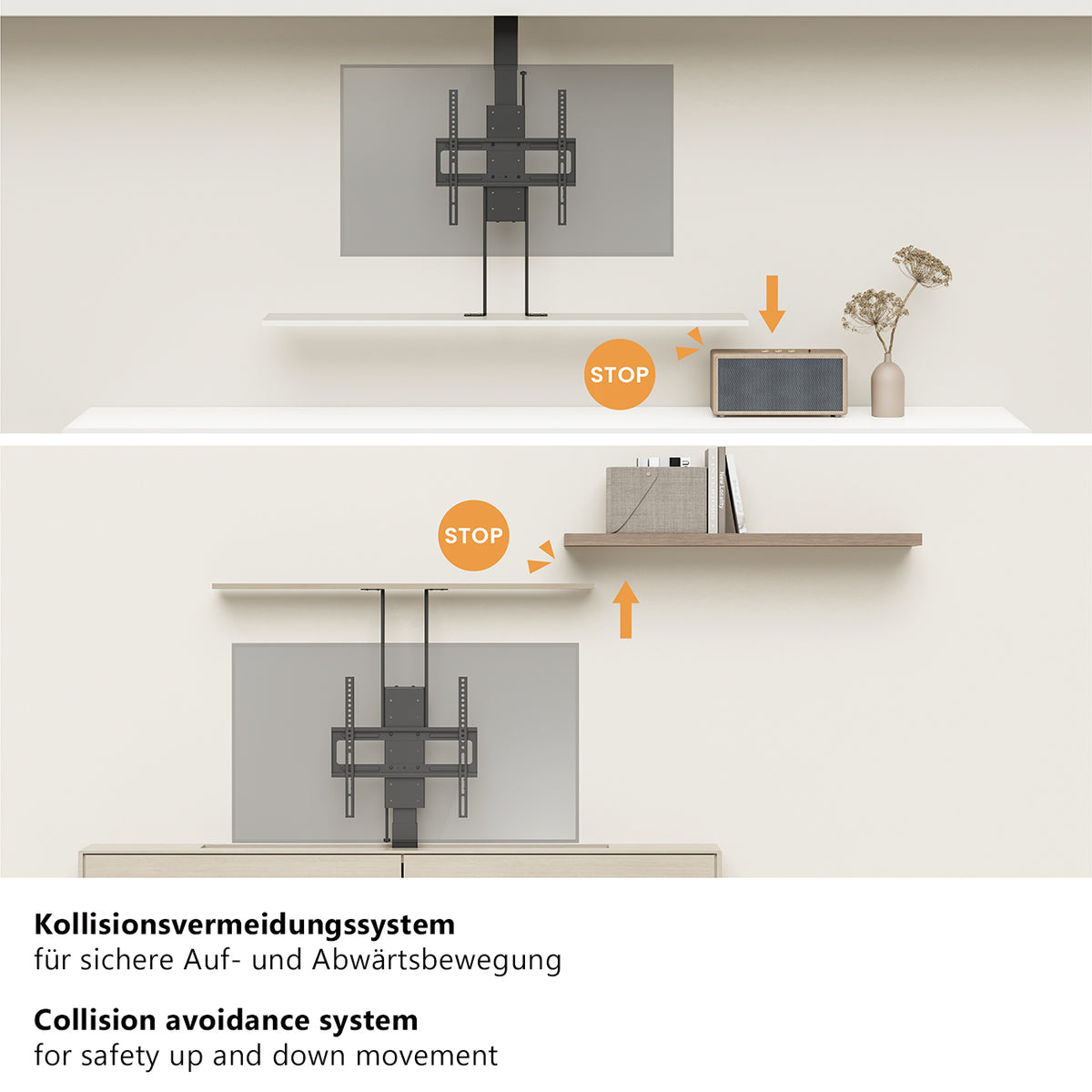 my wall Elektrischer TV Lift zum Hochfahren und Herunterlassen (HP 66-1 L)
