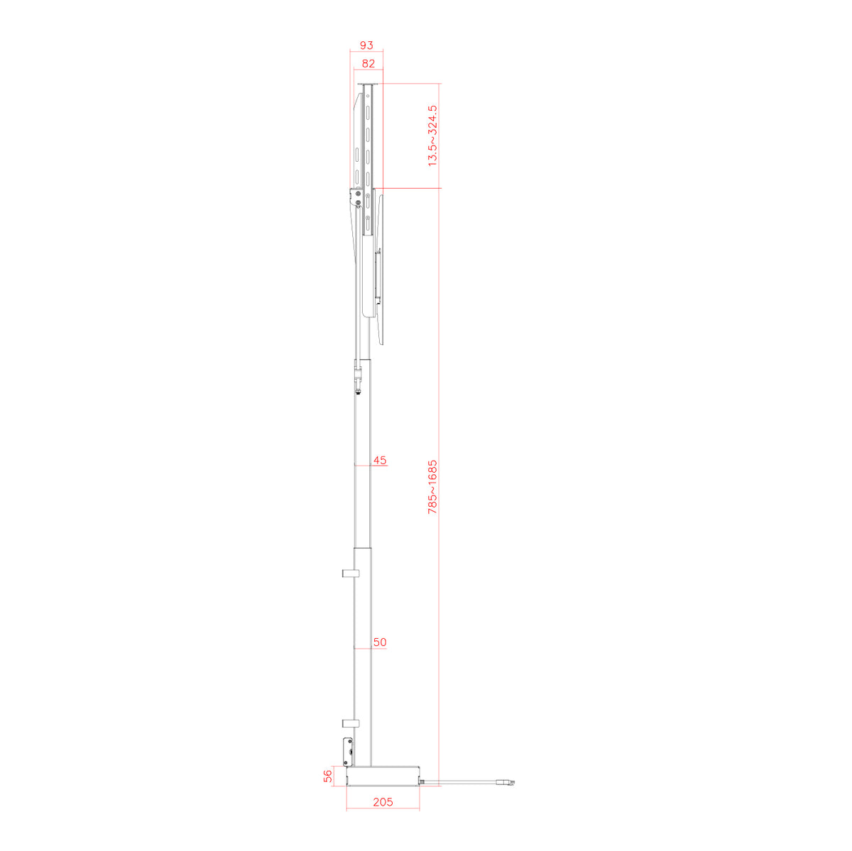 my wall Elektrischer TV Lift zum Hochfahren und Herunterlassen (HP 66-2 L)