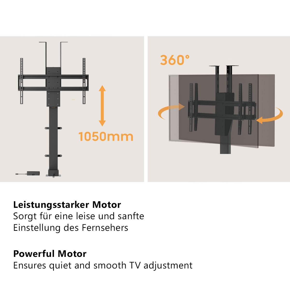 my wall Elektrisch drehbarer TV Lift (HP 67-2 L)